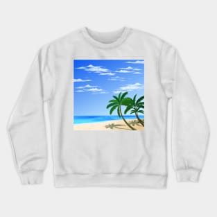 Coconut Trees along the Shore Crewneck Sweatshirt